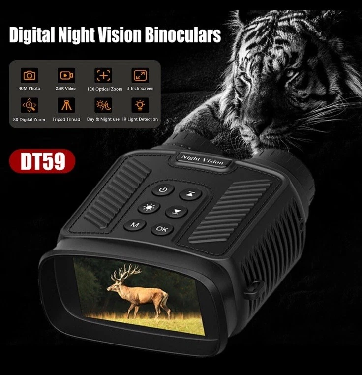 1080P Binoculars 8X Digital Zoom Day/Night Telescope Infrared Night Vision New - Image 3 of 4