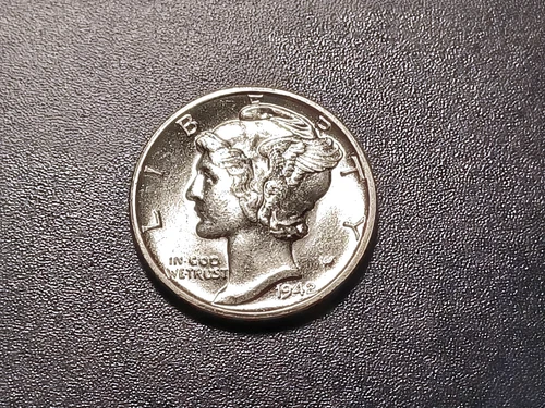 Frosty Gem BU 1942-D Mercury Dime