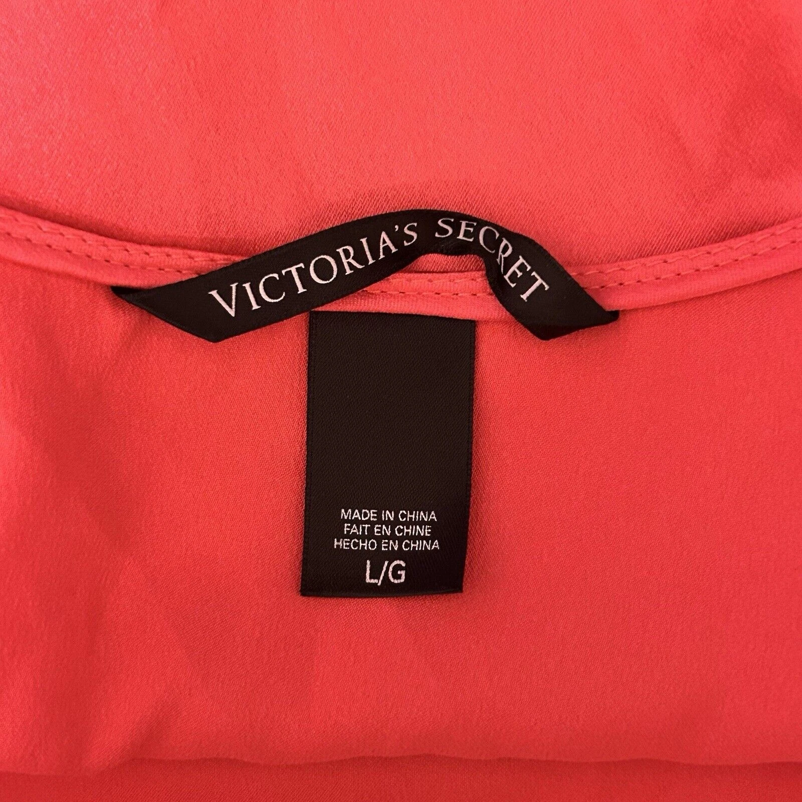 UNDERCOVER Victoria's Secret Chemise donna grande corallo rosa pizzo sexy angelo con spalline