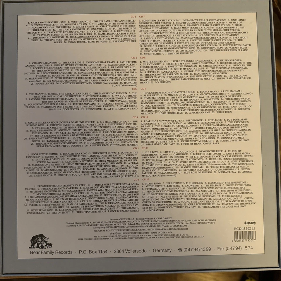 Hank Snow ‘The Singing Ranger Vol 3’ 12 CD Box Set NM Condition Foto 2 de 4