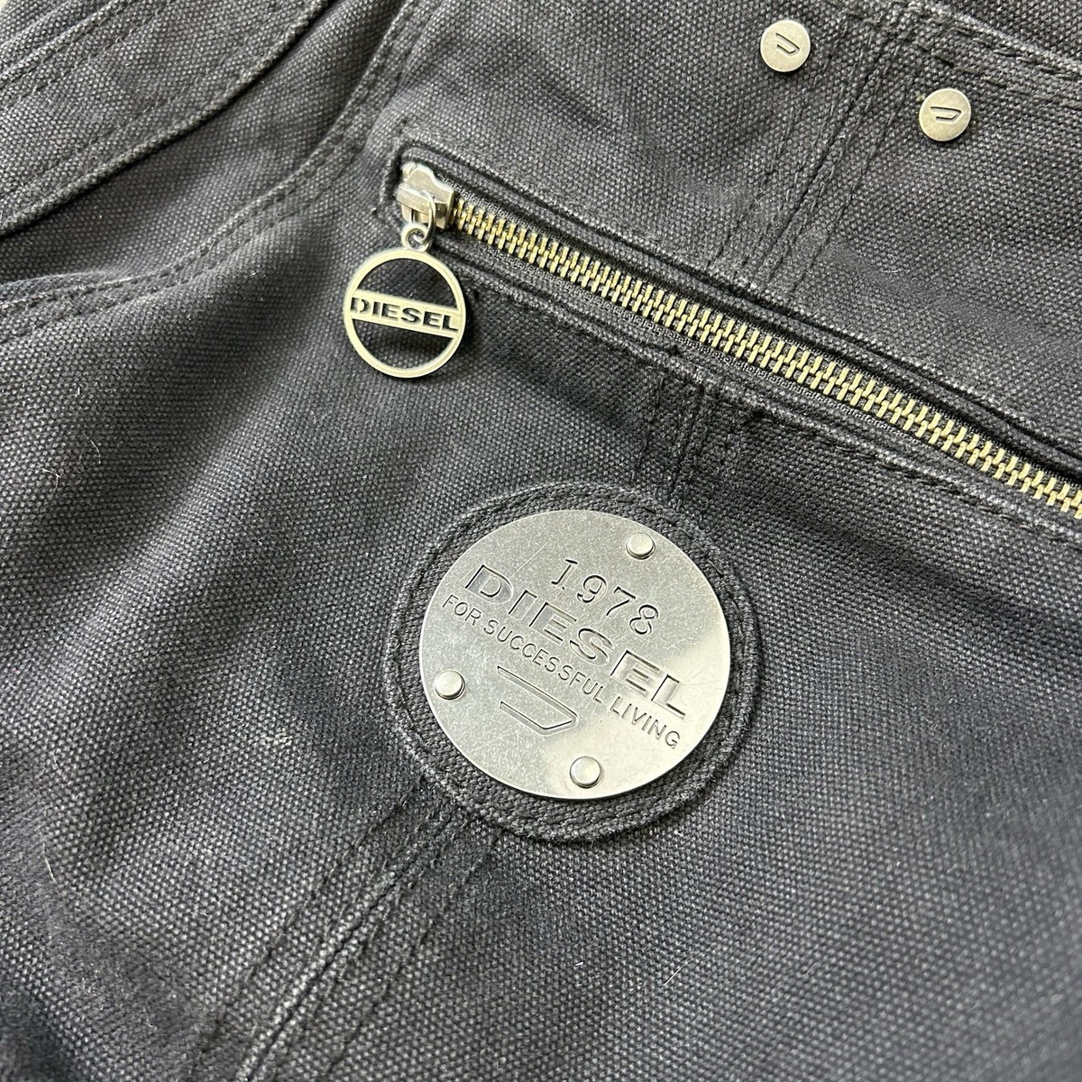 バッグ 2000s DIESEL record bag Diesel Men Y2K Archive 00S Shoulder Bag Stylish Designer