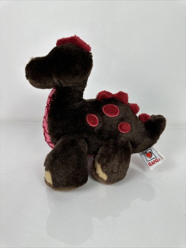 GANZ Webkinz Cocoa Dinosaur 8" Plush Toy Stuffed Animal Brown Red HM338 No Code - Picture 7 of 11