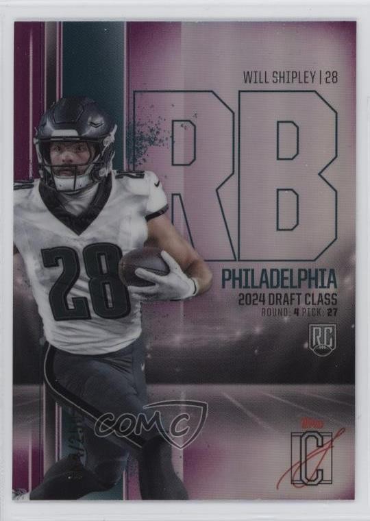 2024 Signature Class Rookies Chrome Variations Magenta /250 Will Shipley RC 1th9