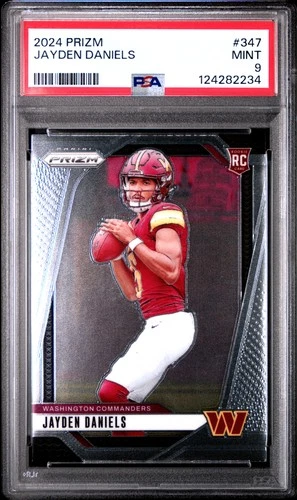 2024 Panini Prizm #347 Jayden Daniels Rookie Card RC PSA 9 Mint