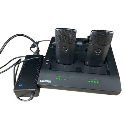 2 Shure MXW6/C Z10 Boundary Transmitters w/ Shure MXWNCS4 Battery Charger