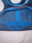 Nike Blue Striped Knit Racerback Wireless Sports Bra Pullover Women’s S — photo 2