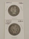 1894-S G/AG+ and 1895-O G/AG++ Better Date Barber Half Dollars