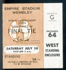 1966 WORLD CUP FINAL ENGLAND v W. GERMANY ORIGINAL TICKET STUB VGC FREEPOST UK