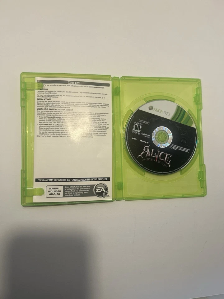 Microsoft Xbox 360 EA Alice Madness Returns 2011 Tested Working - Image 4 of 4