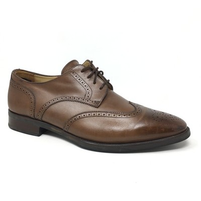 Jack Erwin Hubert Oxfords Bluchers Dress Shoes Mens Size 10.5 Brown Leather