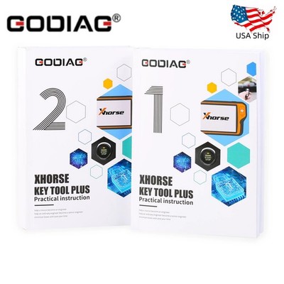 GODIAG Key Tool Plus Practical Instruction 1&2 Book for Xhorse Key Tool Plus Pad