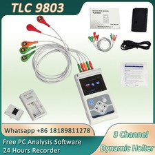 TLC9803 3 Channel Dynamic ECG Holter 24 Hours with Free PC Software EKG Holter