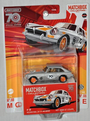 Matchbox Collectors 70th 2023 #8 1971 MGB GT Coupe MOC R/R HLJ66 Special Edition