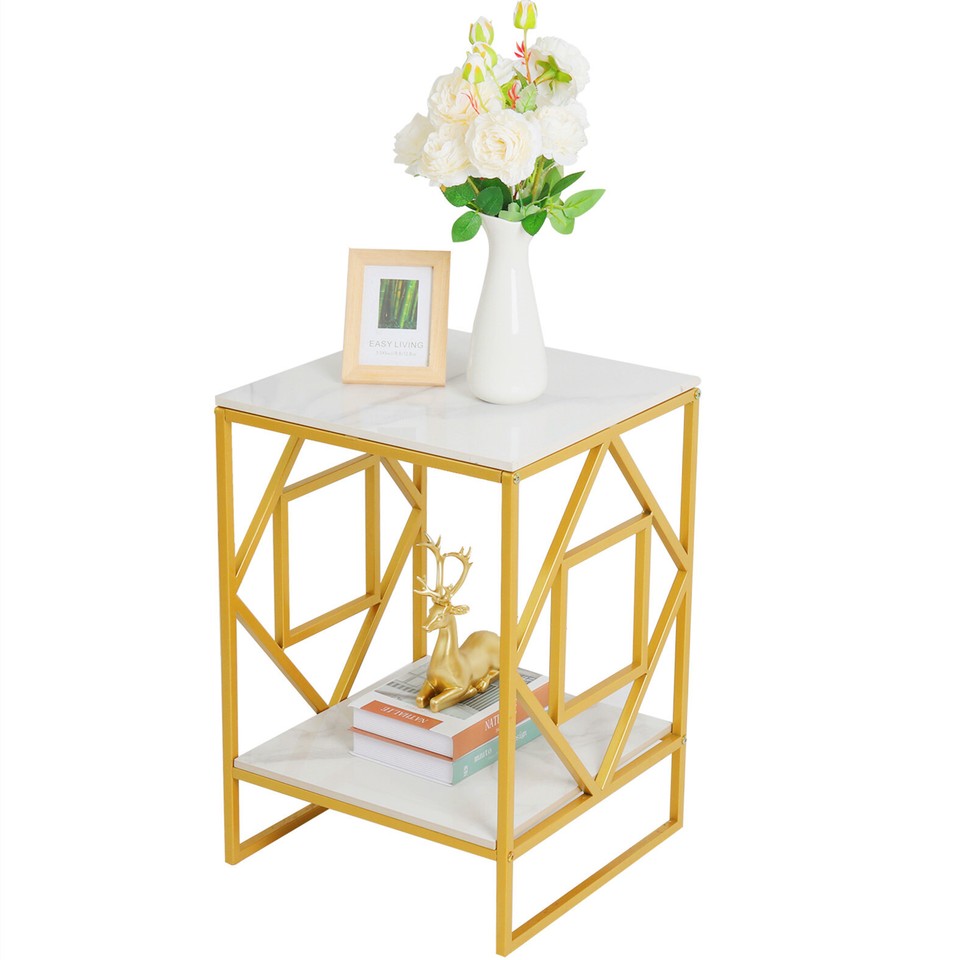 Runder Beistelltisch Weiß 60cm - Metall Couchtisch Für Kleine Räume