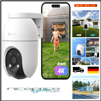EZVIZ Pan&Tilt 4K Outdoor Überwachtkamera mit Personen- und Fahrzeugdetektion...