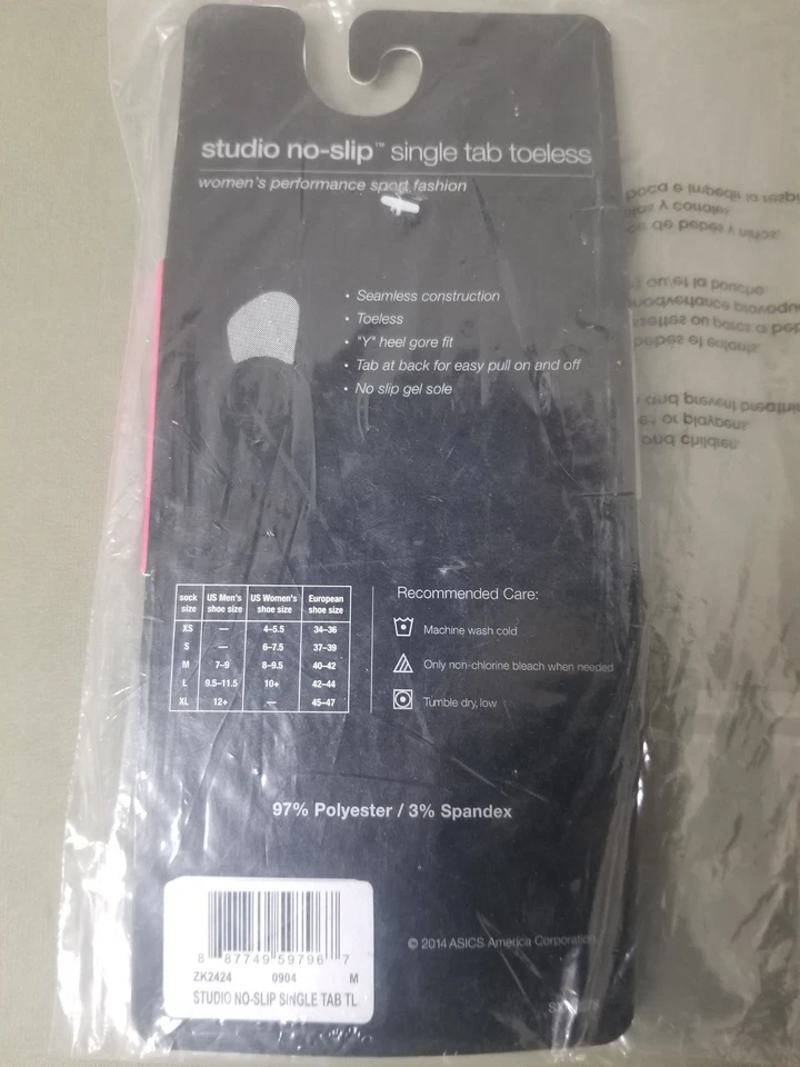 Nuevos calcetines Asics Studio sin cordones de una sola lengüeta sin dedos. Foto 3 de 4