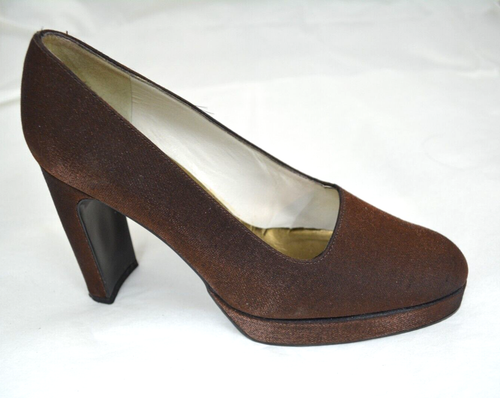 Womens Stuart Weitzman Brown Heels Size 7 B - Picture 6 of 9
