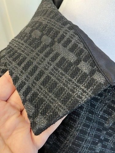 Ellen Tracy Short Sleeve Open Blazer Black Gray Silver Formal Evening Size L - Picture 8 of 21