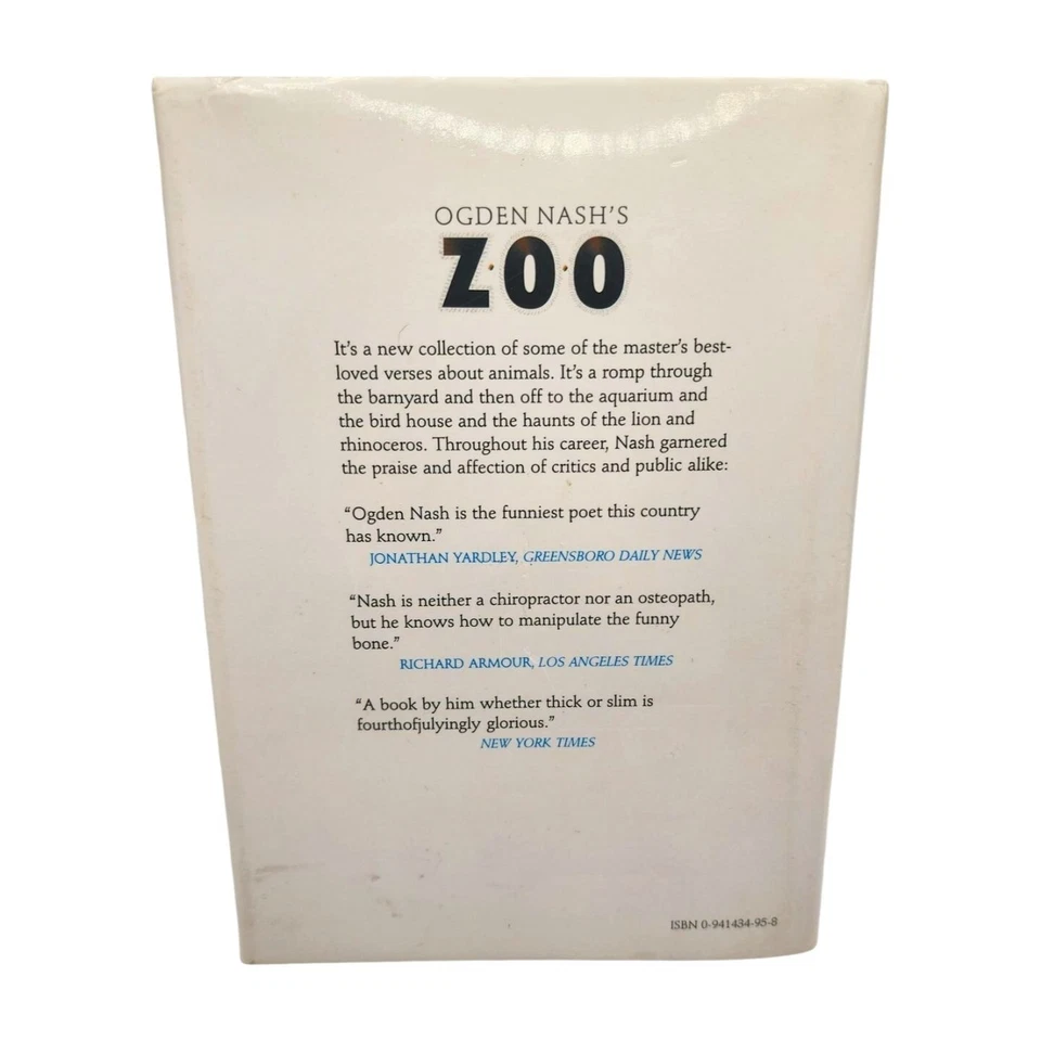 Ogden Nash's Zoo книга в твердом переплете 2-е издание с иллюстрациями Этьена Делессерта - Изображение 3 из 4