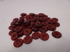 Vintage Opaque Dark Brown 2-Hole Shirt Buttons 13mm Lot of 13 B26x