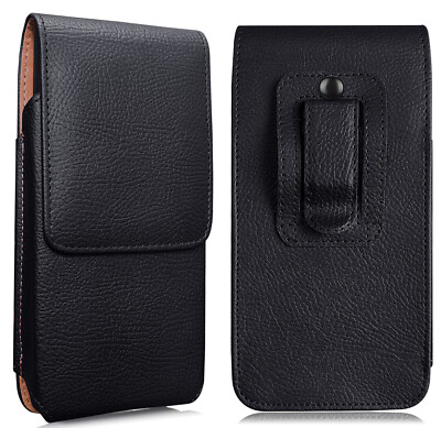 Vertical Leather Pouch Belt Clip Case Cover For iPhone 15 14 13 12 11 Pro Max