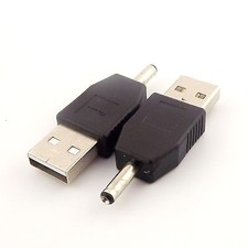 10x USB 2.0 A Male To 3.5 x1.35mm Male Plug 5V DC Power Supply Adapter Connector