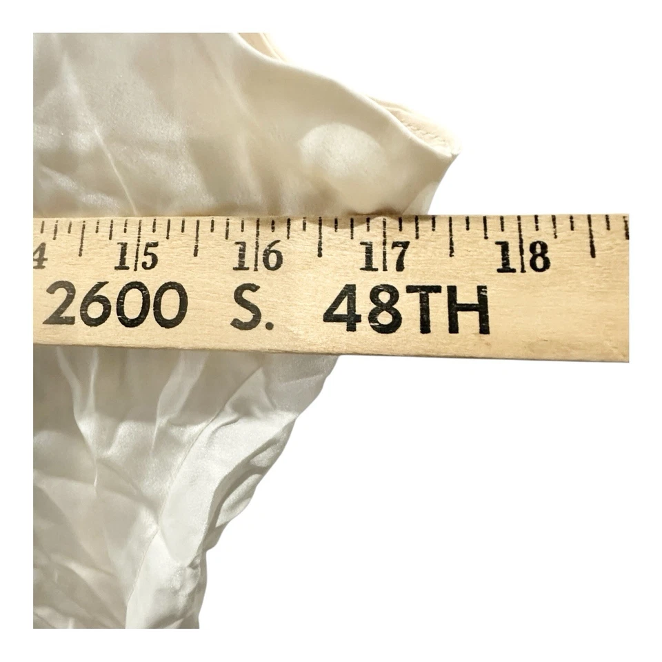 Victoria's Secret Medium 100% Silk Ivory Slip Dress Lingerie Sexy Wedding - Image 4 of 4