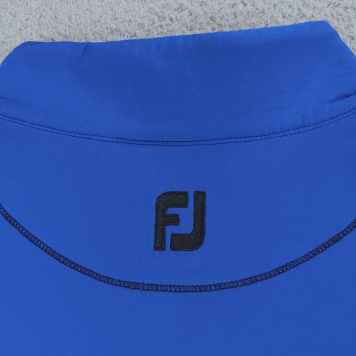 Footjoy 1/4 Zip Vest Men 2XL Blue Fleece Lined Sleeveless Stretch Golf Gettysvue - Picture 6 of 21