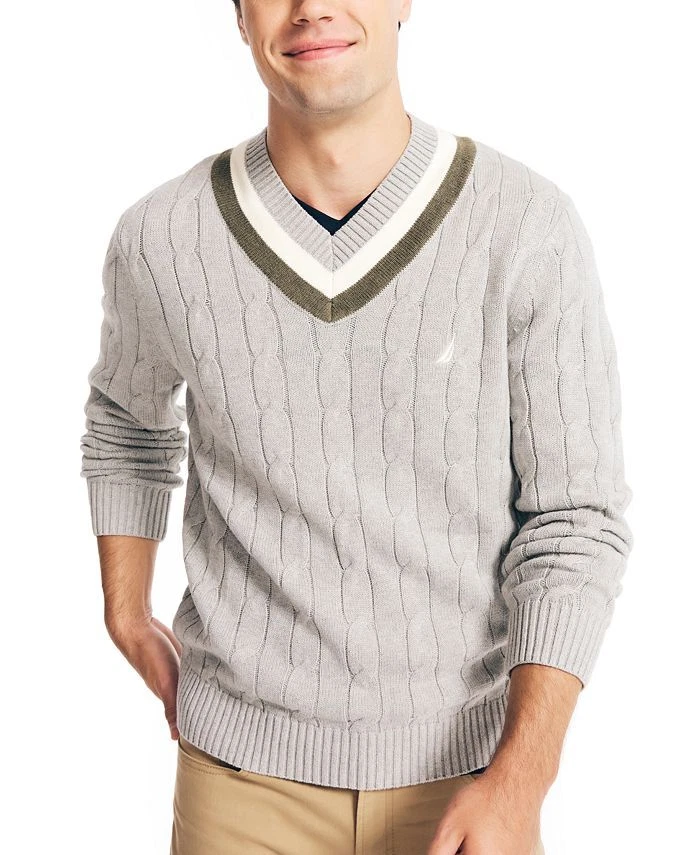 Men's v clearance neck varsity sweater