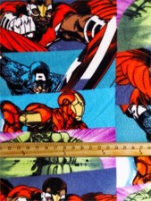 Fleece MARVEL'S JUSTICE LEAGUE Print Fabric - HEROES ANAMORPHIC FRAME 3D / SBY