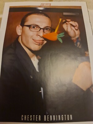 CHESTER BENNINGTON LINKIN PARK  A4 POSTER KERRANG MAGAZINE UK 
