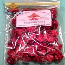 60 DRIED CAROLINA REAPER PEPPER Pods - WORLDS HOTTEST Pepper - Super Hot Quality