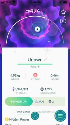 Shiny Unown C Or U Or L Or T Or R Or A Pokemon Account Mini Describe Ebay