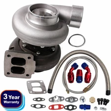 GT45 V-Band T4 Flange Turbo Charger 600+HP + Oil Drain Feed & Return Line kits