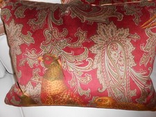 Ralph Lauren pillows printed velvet fabric HUNTING MANOR in Port new PAIR