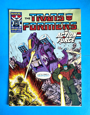TRANSFORMERS AND ACTION FORCE #169 (VOL 1)  MARVEL UK COMIC  11th JUNE 1988  VG