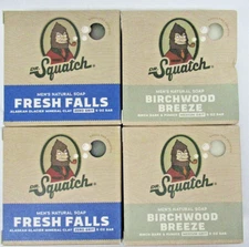 Dr. Squatch Soap Men's natural bar soap 2 scents Lot of 4, 5oz bars
