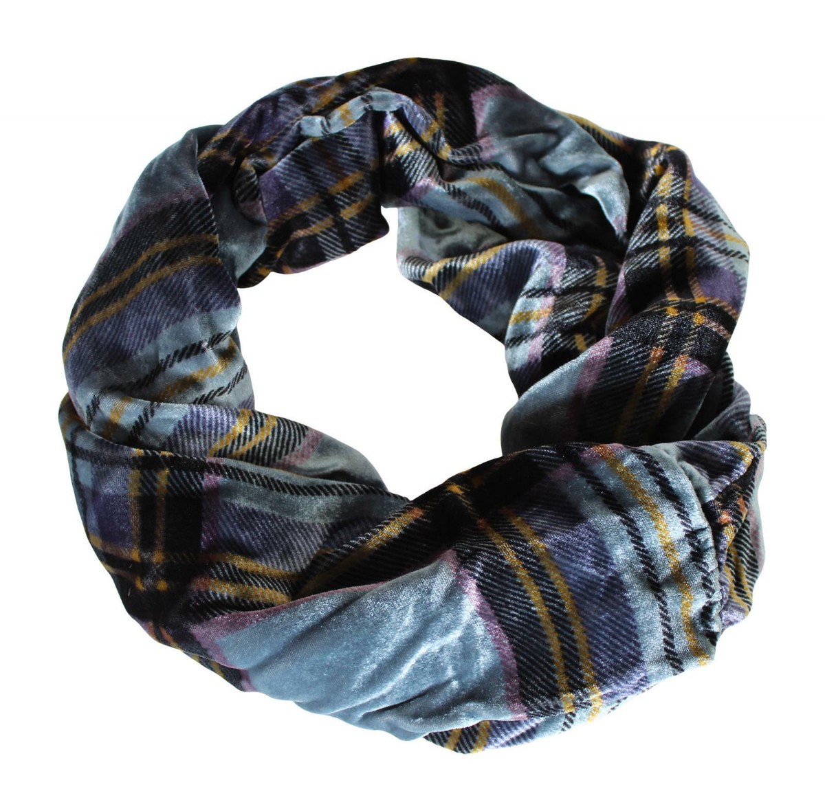 Ladycrow Twisted Pink Silver Grey Marmalade Orange Black Red Tartan Silk  Velvet