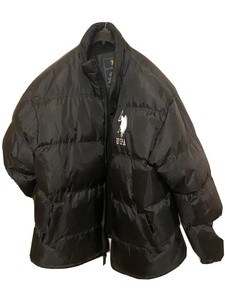 black polo bubble coat