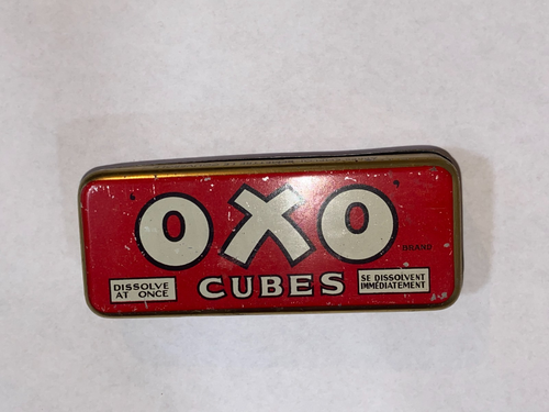 Vintage/Antique OXO CUBES London England Canadian Branch Empty Tin Advertising - Picture 8 of 8