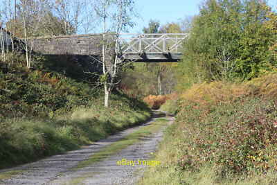 Photo 12x8 Footbridge over former railway trackbed Deri Restored western s c2020