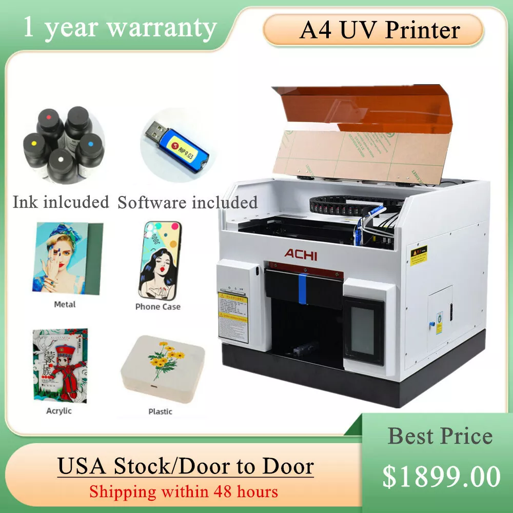 ACHI A4 Printer Flatbed Printer Epson L800 Metal Phone Printer USA