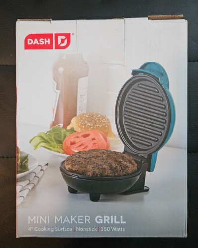 Nuovissimo di zecca! DASH Mini Maker Griglia Hamburger con Superficie Cucina 4"/350 Watt!! - Foto 3 di 3