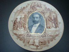 HOMMES CELEBRES ASSIETTE EN FAIENCE DE SARREGUEMINES "SADI CARNOT"