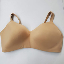 Auden Women Bra 46DD Beige Wireless Lightly Lined Convertible Adjustable Straps
