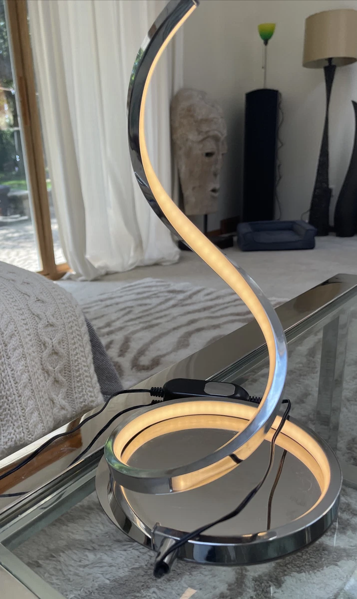 Chrome led table best sale lamp