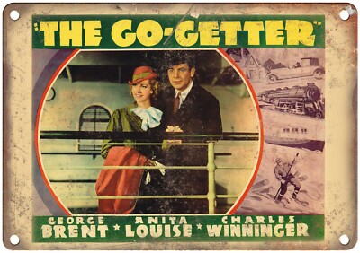 The Go-Getter George Brent Lobby Card 12'' x 9'' Reproduction Metal Sign I226