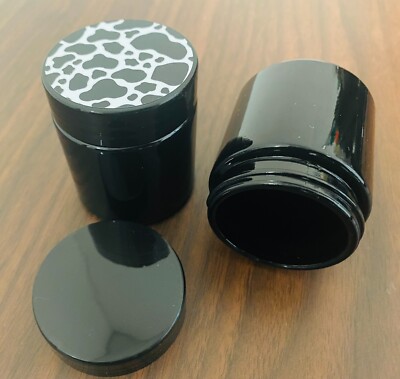 UV Blocking COW PRINT 2.5'' Glass Medical Jar