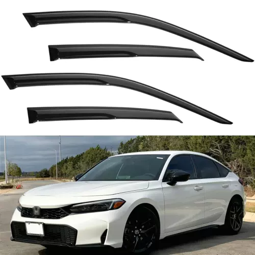 For 2006-2011 Honda Civic Sedan JDM Mugen Style Window Visors Vent Rain Guards - Foto 21 di 21