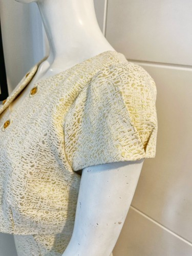 Berkertex Size 16 Ivory Gold Mother of Bride Groom Wedding Guest Outfit Dress - Imagen 8 de 13